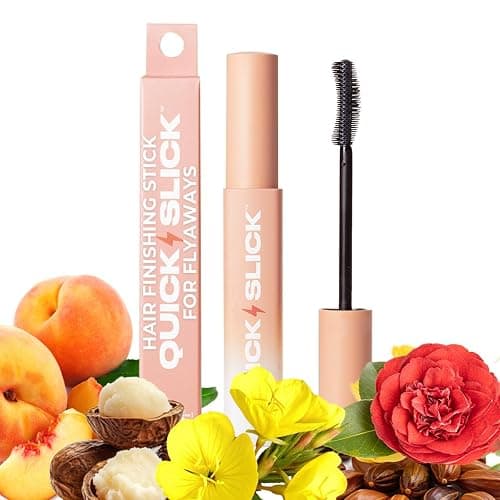 INH Hair Mascara for Flyaways | Quick Slick Hair Finishing Stick for Flyaways, Frizz Control, & Slick Back Look | Non Greasy & Non Comedogenic Smoothing Serum & Frizz Tamer Wand | Peach Tart, 18ml - Image 1