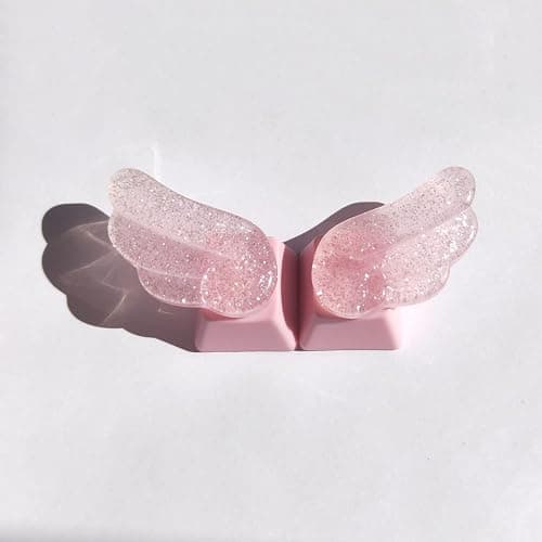 YupYay Handmade Cute Keycaps,Compatible with Cherry MX Switches Mechanical Keyboard Pink PBT Keycap,Computer Gaming Keyboards Key Caps,Artisan ESC OEM Profile R4 Key Cap (Pink) - Image 1