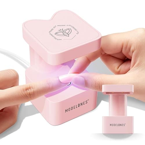 Modelones Mini UV Light for Gel Nails, Small Cure Lamp, Flash Cure for Gel x Nails, LED Portable USB for Fast Curing, Pink - Image 1
