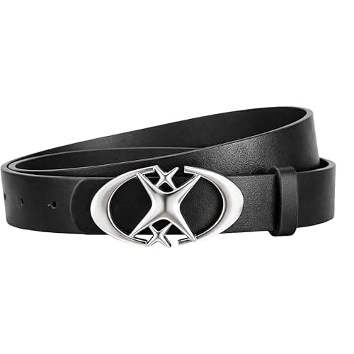 EujRcf Y2K Belt with Star Buckle, Goth and Punk Style Accessory, Y2K Accessories, Adjustable Women Belt, Suitable For Jeans And Short Skirts - Image 1