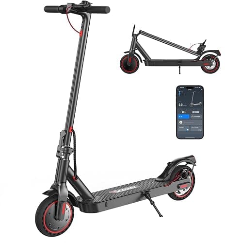 iScooter Electric Scooter, 8.5-10" Tires 30-50KM Range 350-500W Motor Fast Electric Scooter for Adults with APP Control,Multiple Speed Modes, Electronic & Disc Brakes,Foldable Portable E-Scooter - i9(8.5" Tires-30KM) - Image 1