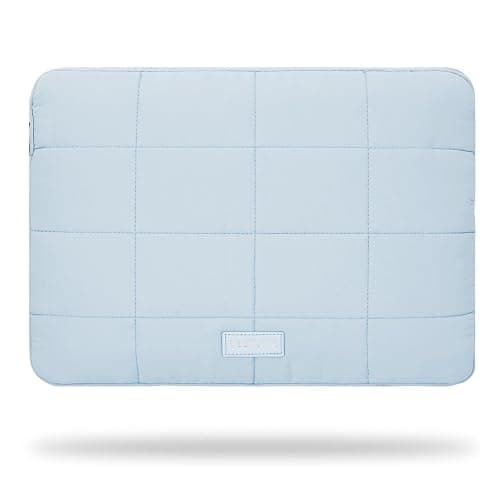 Linpr Puffy Laptop Sleeve 15-16 Inch Matte Blue, Waterproof Carrying Case Bag for Women, Fluffy Computer 15.6 HP Case, Compatible with MacBook Pro 16 Inch, MacBook Air M2 M1, Asus/Dell XPS/Lenovo - Image 1