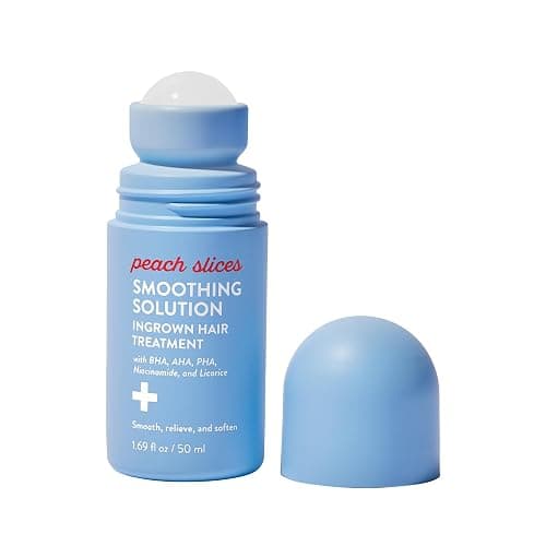 Peach Slices - Smoothing Solution Ingrown Hair Treatment (1.69 oz) - Smooth, Relieve, Soften Skin - 360 Roller - BHA, AHA, PHA, Niacinamide, Licorice - Vegan & Cruelty Free - Korean Skin Care & Beauty - Image 1