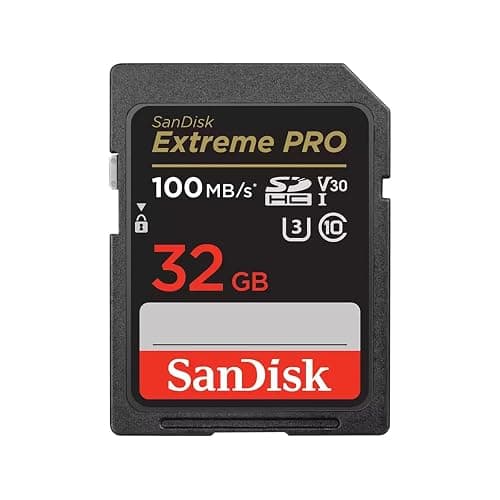 SANDISK 32GB Extreme PRO SD Memory Card, Up to 100MB/s Read Speeds, UHS-I | V30, U3, C10, 4K UHD, Up to 90MB/s Write Speeds, Compatible with Cameras and Camcorders - SDSDXXO-032G-GN4IN - Image 1