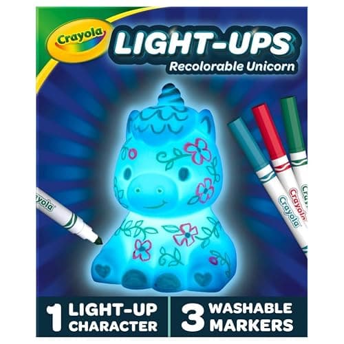 Crayola Light Ups - Unicorn, Reusable Holiday Craft, Glow In The Dark, Unicorn Gift for Kids, Decoration Craft, Toys & Gifts for Kids - Unicorn Figure - Image 1