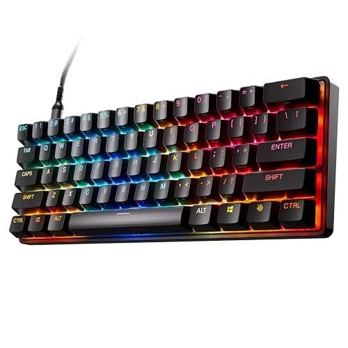 SteelSeries Apex Pro Mini Gen 3 OmniPoint 3.0 HyperMagnetic Switches — Adjustable Actuation — Rapid Trigger — Rapid Tap/SOCD — RGB — PBT Keycaps — USB-C (Renewed) - Image 1