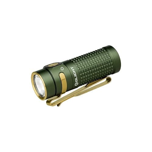 OLIGHT Baton4 Rechargeable EDC Flashlight, LED Pocket Light 1300 Lumens with Magnetic Charging Cable, 6 Modes, IPX8 Waterproof Powerful Bright Flashlight for Home, Camping and Emergencies (OD Green) - Image 1