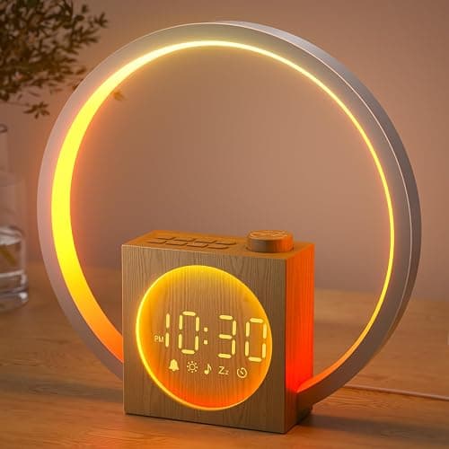 LIORQUE Sunrise Alarm Clock, Wake up Light with White Noise for Heavy Sleepers, Adjustable Sleep Timer, Volume&Brightness, Night Light with Dynamic Colors, 30 Sleep Sounds for Baby Kids Adults - Image 1