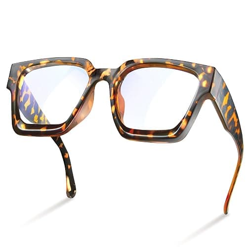 livho Oversized Blue Light Blocking Glasses for Woman and Men - Rectangle Fashion Glasses for Computer, Chic Preppy Frame - Image 1