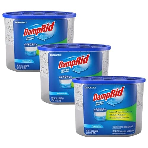 DampRid Fragrance Free Disposable Moisture Absorber - 10.5 oz. Each - 3 Pack – Attracts & Traps Excess Moisture, Eliminates Musty Odors, Creates Fresher, Cleaner Air White - Image 1