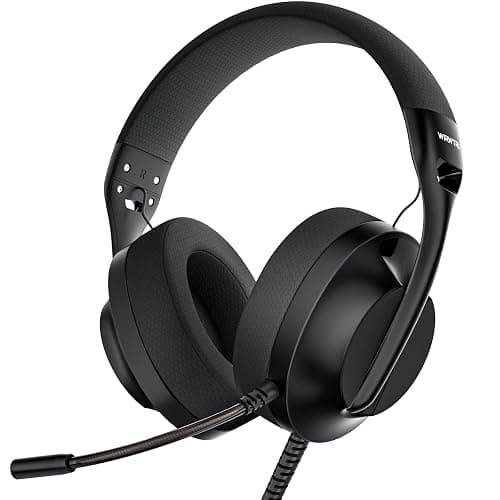 WIRWTRU S30 Gaming Headset with Microphone,198g Lightweight Design, Wired Gaming Headphones for Xbox, Xbox Series X|S, PS5, PS4, Switch, PC, Noise Cancelling Mic, Soft Earmuffs (Black) - Image 1