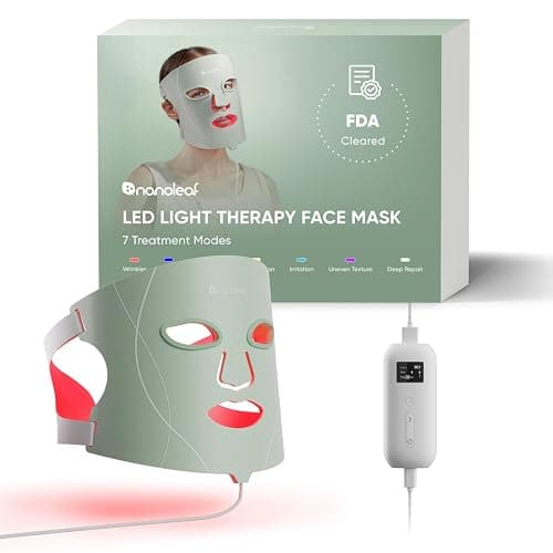 Nanoleaf FDA-Cleared LED Face Mask with 7 Light Therapy Modes - Professional Red, Blue & NIR Light Treatment Device for Wrinkles, Acne & Skin Rejuvenation - 432 LEDs, Rechargeable - Image 1