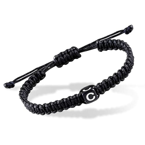 SUMMER LOVE Initial Bracelet for Women Men A J S K Charm Handmade Bracelets Rope Braided Letter Bracelet for Couples Best Friend,Adjustable Father's Day Gifts for Dad Boyfriend Friendship Jewelry - Image 1