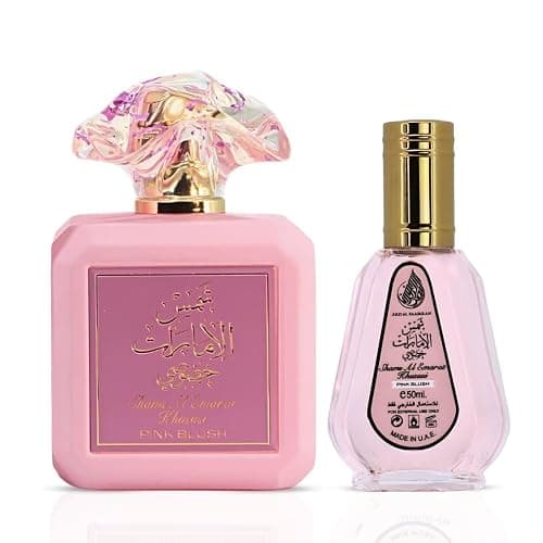 Ard al Zaafaran Pink Blush Shams Al Emarat Khususi Eau de Parfum Spray 100ml & 50ml (Bundle) - Image 1