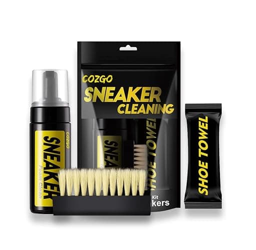 COZGO Shoe Cleaner Kit for Sneaker, Water-Free Foam Sneaker Cleaner 5.3Oz with Shoe Brush and Shoe Cloth,Work on Most Shoes - Image 1