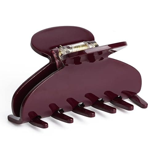 MAORULU Medium Cute Acetate Hair Claw Clips for Women Girls, 3 Inch Burgundy Claw Clips for Thin & Medium Thick Hair, Durable French Banana Clip with Gift Box (Wine Red) - Image 1