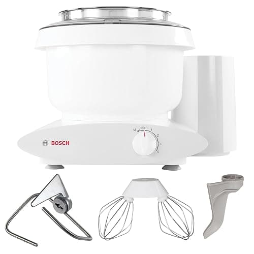 Bosch Universal Plus Stand Mixer 500 Watt, 6.5 Quarts with Wire Whips, Dough Hook & NutriMill Dough Hook Extender Bundle - Image 1