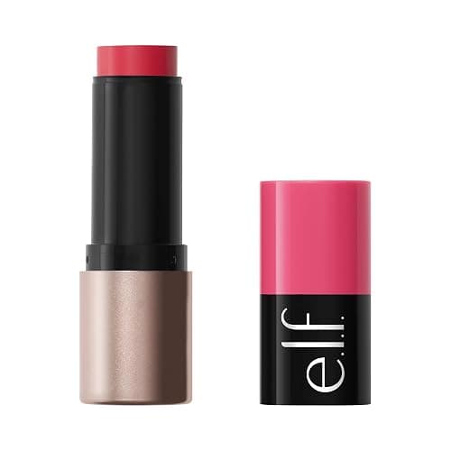 e.l.f. Soft Glam Cream Blush Stick, Buildable Cream Blush For A Natural Flush & Satin Finish, Made with Shea Butter, Vegan & Cruelty-Free, Heat Check - Image 1