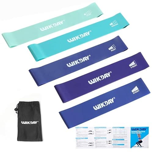 WIKDAY Resistance Bands for Working Out Exercise Loop Bands Workout Bands Set for Men Women Body Stretching, Crossfit Training, Home Workout, Physical Therapy, Booty Legs, Set of 5 - Image 1