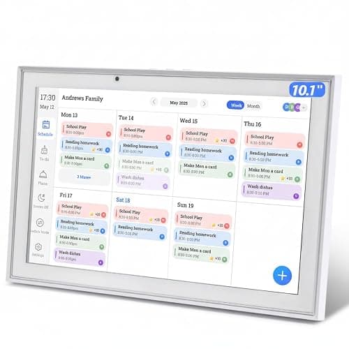 10.1 inch Smart Digital Calendar & Chore Chart, 1920 * 1080P Full HD Touchscreen Interactive Display, Desk Planner with Meal Scheduler, Achievement Rewards for Family Schedules and Cloud Photo - Image 1