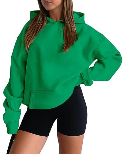onlypuff Women Hoodies Casual Pullover Long Sleeve Sweatshirt Kangaroo Pocket Drop Shoulder Sweater - Image 1
