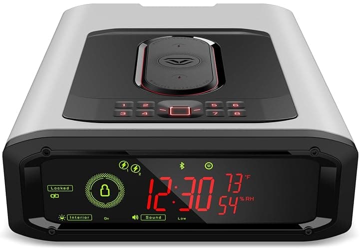 VAULTEK DS5i Smart Station™ Biometric Smart Safe with Dual Wireless Phone Charger + Auto Open Drawer + Bluetooth Safe Management (Alpine White) - Image 1