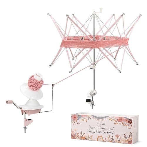 INMAKER Yarn Winder and Swift, Ball Winder and Swift Combo for Crocheting & Knitting, Quick Install Yarn Spinner, Essential Tool for Crafting Enthusiasts - Image 1