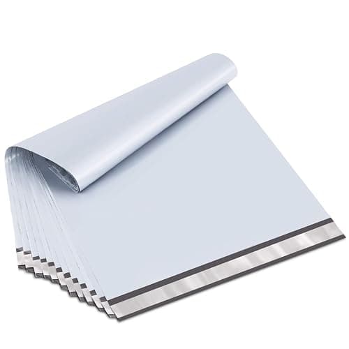 UCGOU Poly Mailers 24x24 Inch White 100 Pack Extra Large Shipping Bags Strong Thick Mailing Envelopes Self Seal Adhesive Waterproof and Tear Proof Boutique Postal for Clothing Quilt and More - White - 24x24" 100PC - Image 1