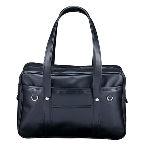 gosduiwip Premium Leather School Bag For Student Uniform Laptop Lightweight Japanese Handbag Large Capacity PU Wide Application, Black - Image 1