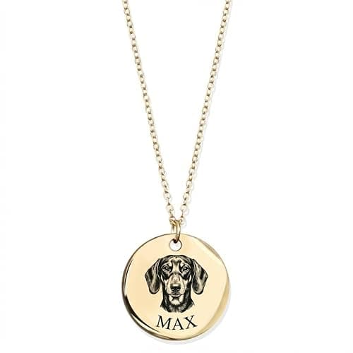 MignonandMignon Personalized Pet Portrait Necklace – Custom Jewelry Gift for Dog or Cat Lovers Unique Holiday Gifts for Her -LCN-AP - Image 1