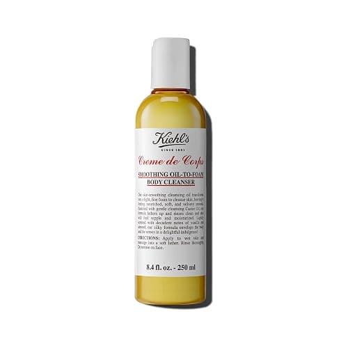 Kiehl's Creme de Corps Smoothing Oil-to-Foam Body Cleanser, Moisturizing Body Wash for Smooth & Supple Skin, with Castor Oil & Grape Seed Oil, All Skin Types, Vanilla & Almond Scent - 8.4 fl oz - Image 1