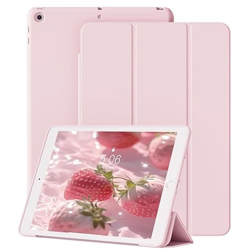 ZOPSGYU for iPad 9th Generation 2021/ 8th Generation 2020, for iPad 7th Generation 2019 Case Without Pencil Holder, Soft Baby Skin Back, Auto Wake/Sleep for iPad 10.2" Cover 9th Generation-Pink - Image 1