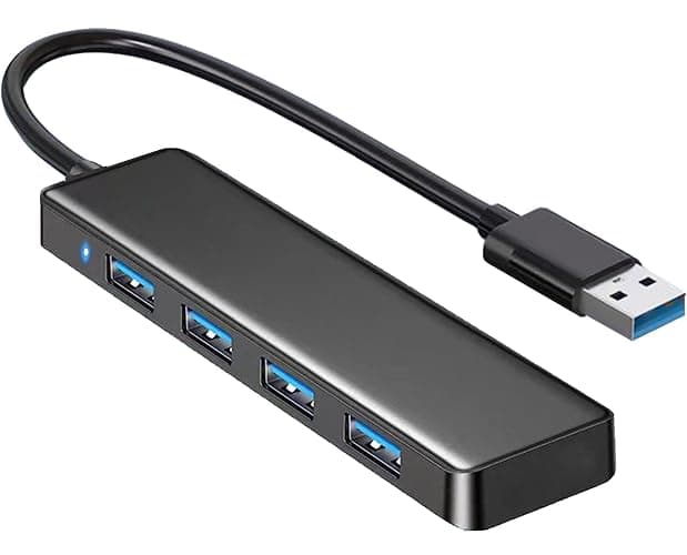 USB 3.0 Hub, VIENON 4-Port USB Hub USB Splitter USB Expander for Laptop, Xbox, Flash Drive, HDD, Console, Printer, Camera,Keyborad, Mouse(Not for Charging) - Image 1