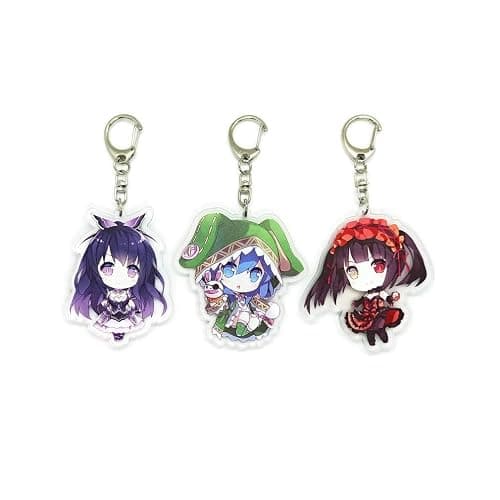 EBTY DREAMS Inc. - Set of 3 Date A Live Acrylic Keychain Kurumi Tokisaki, Tooka Yatogami, Yoshino v3 - Image 1