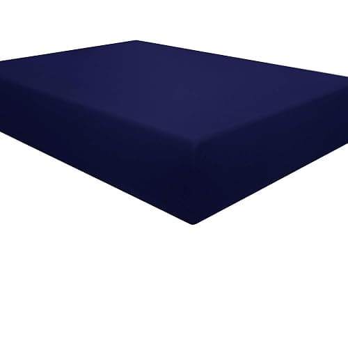 NTBAY Twin Extra-Long Fitted Sheet Only - Brushed Microfiber Deep Pocket Fitted Sheet - Soft, Wrinkle-Free, Fade-Resistant, Stain-Resistant, Hotel Quality Fitted Bed Sheet, Navy Blue - Image 1