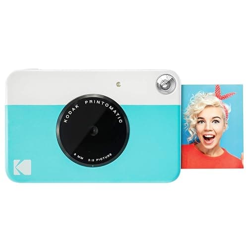 KODAK Printomatic Full-Color Instant Print Digital Camera - Colorful Photos On Zink 2x3" Sticky-Back Photo Paper - 5MP, Portable, Creative Fun Gift for Birthday, Christmas, Holiday - Blue - Blue - Camera - Image 1