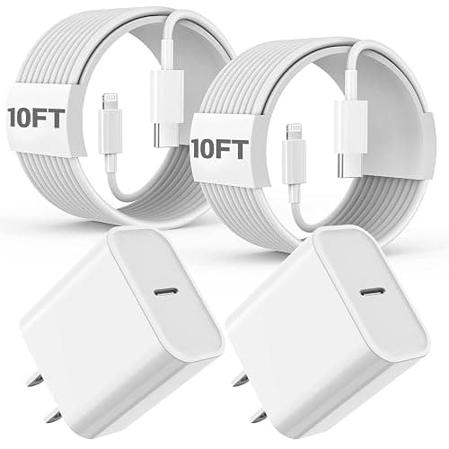 Fast Charger iPhone,10FT iPhone Charger,Long 10Feet Fast Apple Charger USB C to Lightning Cable Cord 2Pack Type C Wall Charger Box Block Plug for iPhone 14/14 Pro Max/14 Plus/13/13 Mini/12/11/X/XR/SE - Image 1
