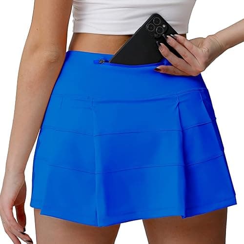 Husnainna High Waisted Pleated Tennis Skirt with Pockets Athletic Golf Skorts for Women Casual Workout Built-in Shorts - Image 1
