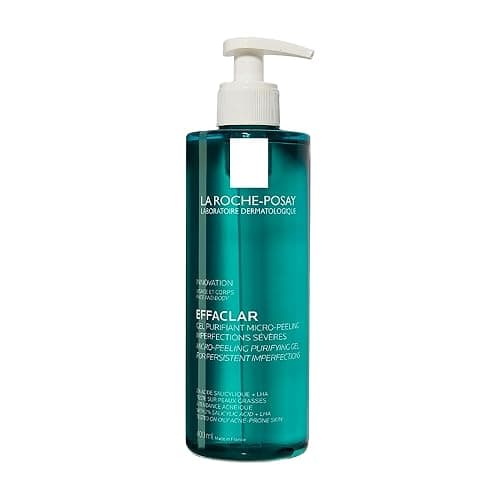 La Roche Posay Effaclar, Gel Purificante Micro-Peeling, Per Pelli Grasse a Tendenza Acneica, Azione Detergente, Pelle Levigata, Rimuove Sebo e Impurità, Con Acido Salicilico, LHA e Zinco, 400 ml - Image 1