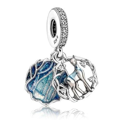 Doyafer 925 Sterling Silber Charms für Pandora Armbänder Cartoon Perlenanhänger Set Kompatible Damenarmbänder und Halsketten Geburtstagsgeschenke für Familie und Freunde - Image 1