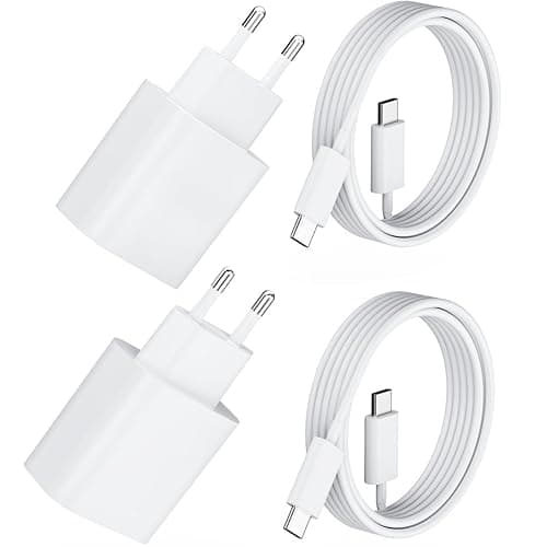 2 Pack 20W USB C Schnellladegerät PD 3.0 für iPhone & iPad + 2m USB-C Schnellladekabel –Handy Ladegerät& Ladekabel für 16 15/16 15 Pro/16 15 Pro Max/16 15 Plus, Adapter Stecker für iPad Pro/Air/Mini - Image 1
