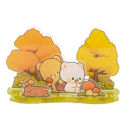 Milkmochabear Forest Forage Acrylic Standee Authentic Merchandise (6.4" x 3.9" Inches) Cute Adorable for Home Office Décor Gifts Decoration Decorative Shelves - Image 1