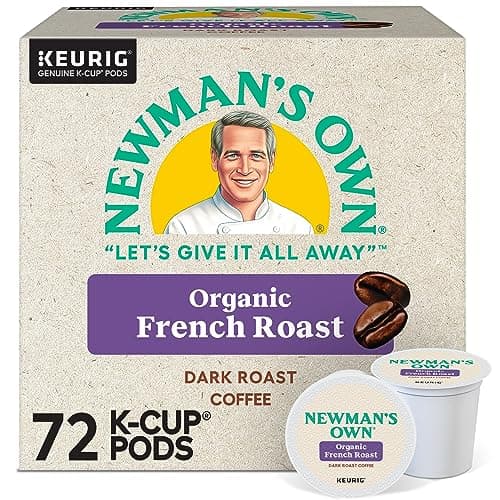 Newman's Own Organics French Roast Keurig Single-Serve K-Cup Pods, Dark Roast Coffee, 72 Count (6 Packs of 12) - Image 1
