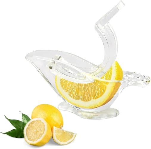 Manual Lemon Juicer, Acrylic Manual Lemon Slice Squeezer, Portable Transparent Fruit Juicer, Elegance Bird Shape, Hand Juicer for Orange Lemon Lime Pomegranate (2 Pack) - Image 1