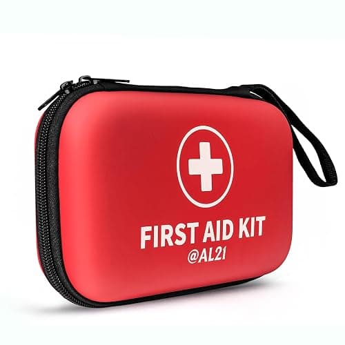 @AL21 All-Purpose First Aid Kit 184 Pieces, Emergency Kit for Home, Travel, Car, Business, Worksite and Office, Portable Emergency Supplies for Minor Cuts, Scraps, Sprains & Burns - Image 1