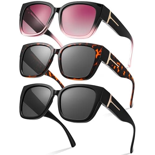 JATEBI 3 Pack Oversized Over Glasses Sunglasses for Women Men Polarized Fit Over Sun Glasses UV400 Protection - Image 1