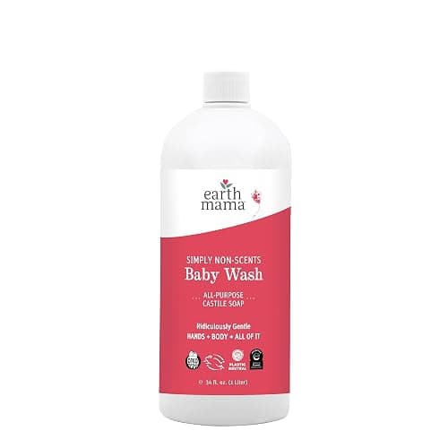 Earth Mama Simply Non-Scents Baby Wash - Foaming Hand Soap & Body Wash for Sensitive Skin - 34 fl oz - Infant Essentials - Fragrance-Free - Image 1