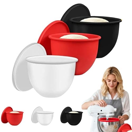 Silicone Bowl Insert for Kitchen Aid, Bowl Liners Silicone Bowl Liner for Kitchenaid Mixer Bowls 5 Qt Tilt Head Mixing, Replacement Accessories Mixaid Baking Cooking No Needed (3PCS) - Image 1