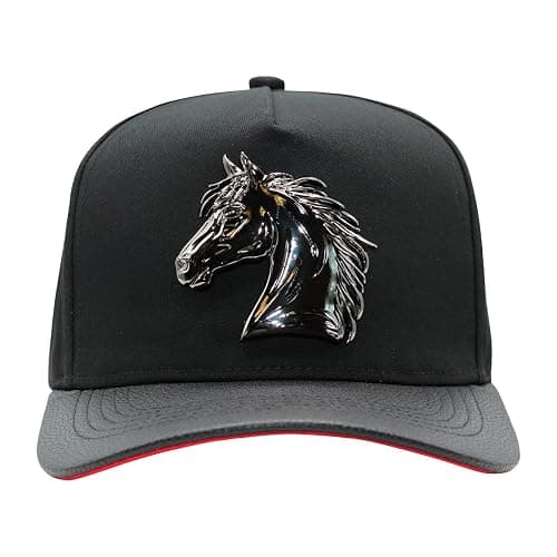 Ferreti Culiacan Premium Black The Horse Hat - Black Baseball Hats for Men and Women, Ball Caps for Men for Any Occasion, Gorra para Hombre Ajustable, Black Snapback Cap - Adjustable Size - Image 1