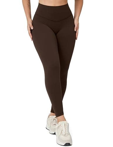 UNISSU Hugcurve No Front Seam High Waisted Workout Leggings for Women Buttery Soft Yoga Pants Gym Athletic Tights - 25'' - Image 1